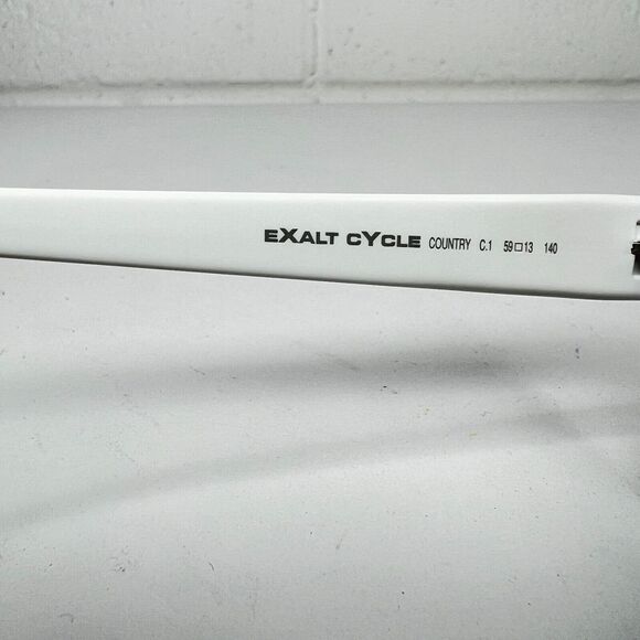 Exalt Cycle Rueda C1‎ Eyeglasses Frames White Square Vintage Rare 59-13 H1391 main image 5